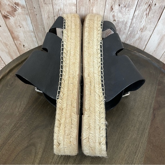 Marc Fisher Black Venita Buckle Espadrille Slide Sandal Size 10 Women - Picture 7 of 11